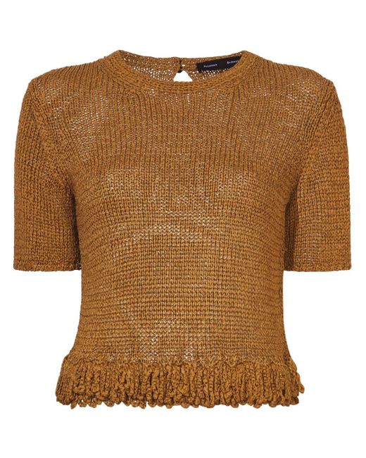 Proenza Schouler purl-knit fringed-edge top