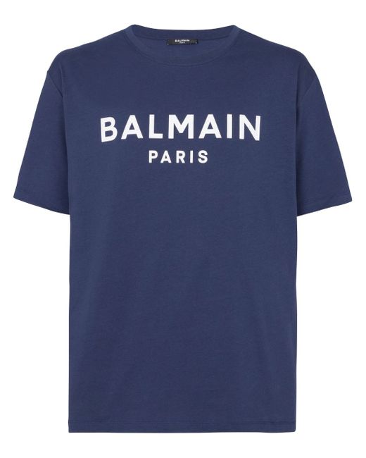 Balmain logo-print short-sleeve cotton T-shirt