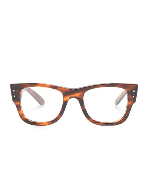 Ray-Ban rectangle-frame tortoiseshell-effect glasses