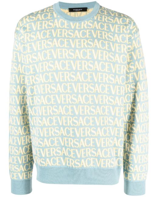 Versace Allover-jacquard cotton jumper