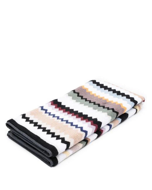 Missoni Home zigzag-pattern cotton towel