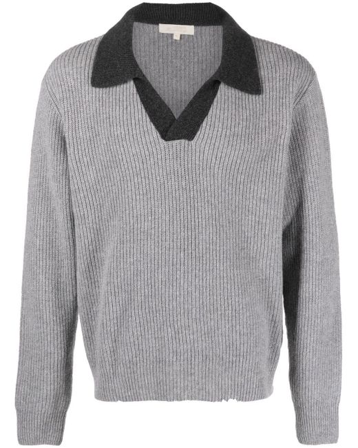 mfpen spread-collar recycled-wool cardigan