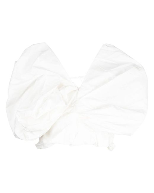 Jnby ruffled cotton cropped top