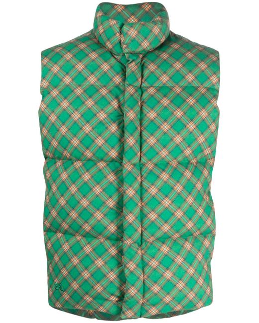 Erl checked quilted down gilet