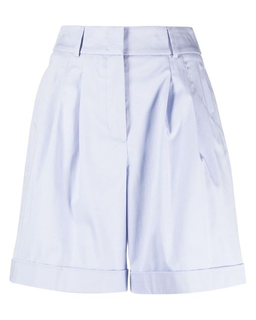 Peserico pleated tailored cotton shorts