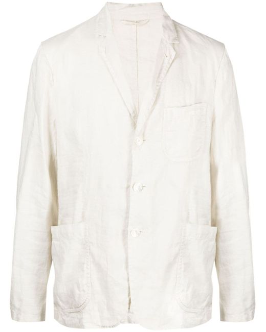 Aspesi single-breasted linen blazer