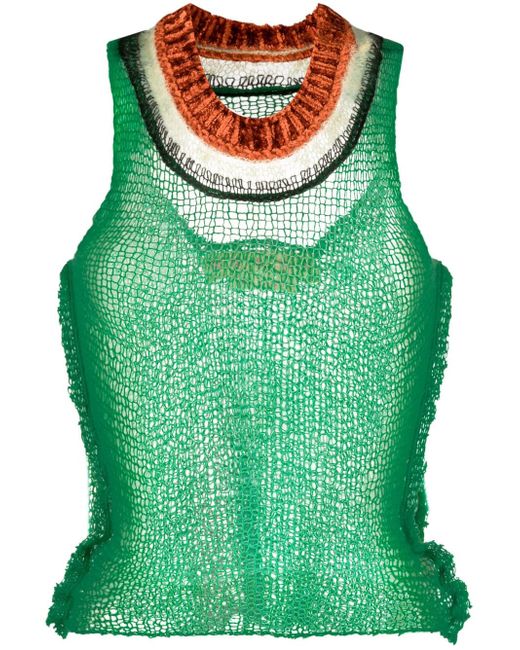 Marni open-back open-knit top