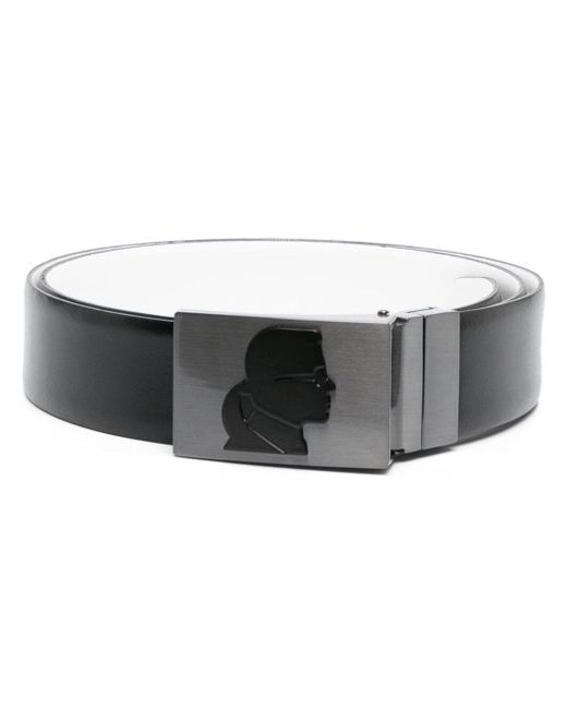 Karl Lagerfeld logo-embellished reversible leather belt