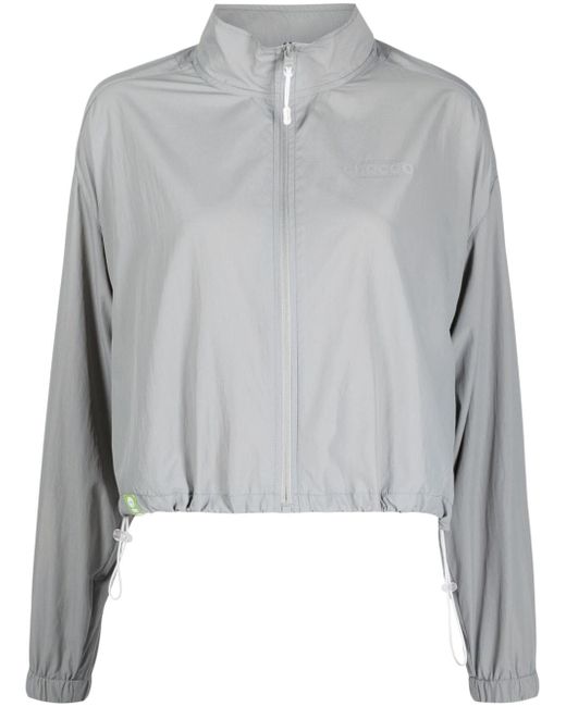 Chocoolate reflective-logo zipped jacket