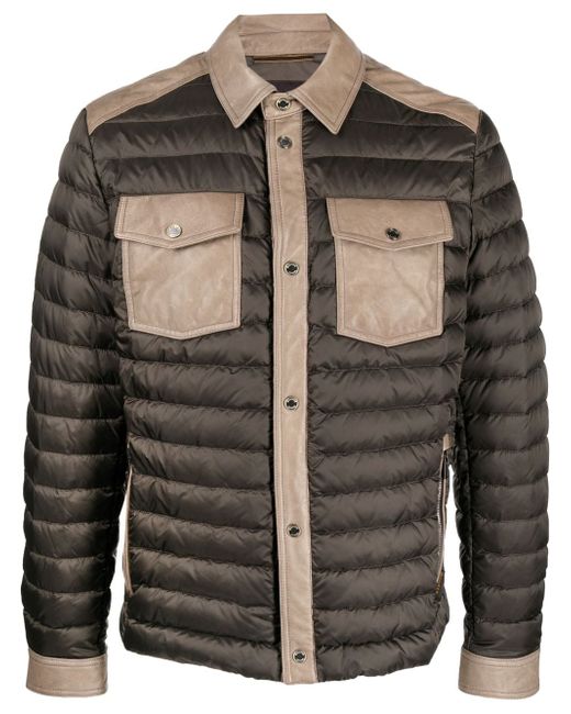 Moorer Crespi button-up padded jacket