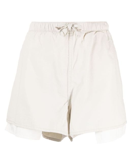Izzue oversize-pocket drawstring shorts