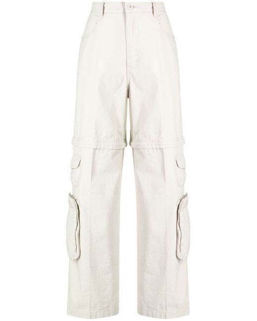 Izzue high-waisted cotton cargo pants
