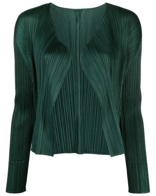 Pleats Please By Issey Miyake cropped plissé cardigan