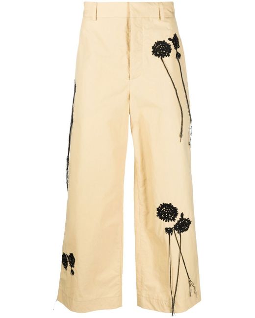Nanushka floral-print cropped trousers