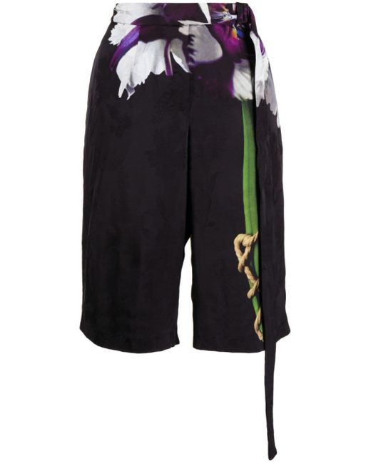 Jason Wu Collection tie-detailed printed bermuda shorts