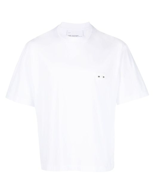Neil Barrett logo-patch short-sleeved cotton T-shirt