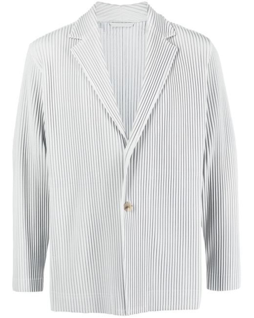 Homme Pliss Issey Miyake micro-pleated single-breasted blazer