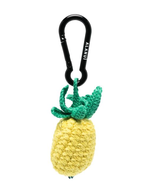 Alanui pineapple crochet keychain
