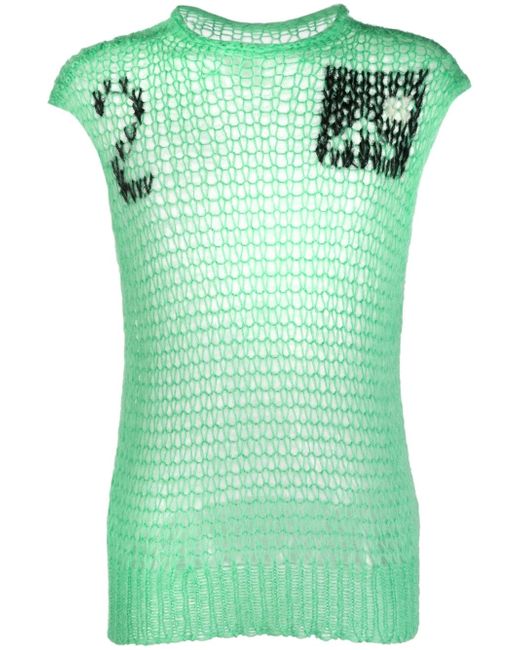 Oamc perforated knitted vest