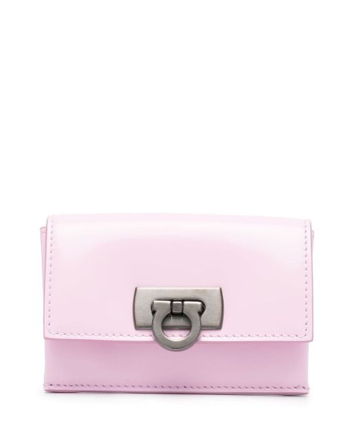 Ferragamo logo-fastening leather purse