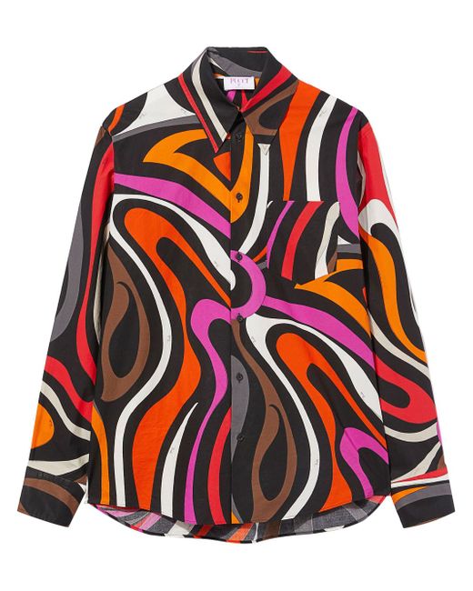 Pucci abstract-print cotton shirt