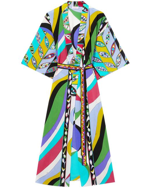 Pucci abstract-print belted silk dress