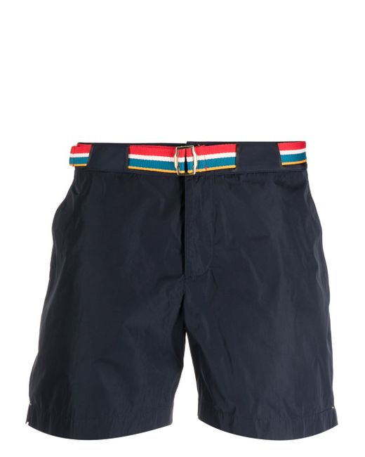Orlebar Brown stripes-patch swim shorts