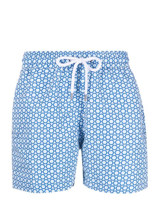 Frescobol Carioca geometric-print swim shorts