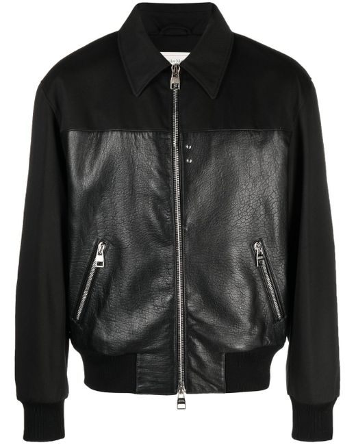 Alexander McQueen panelled zipped bomber jacket
