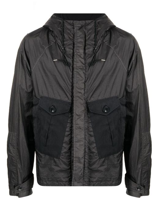 Ten C panelled lightweight hooded jacket