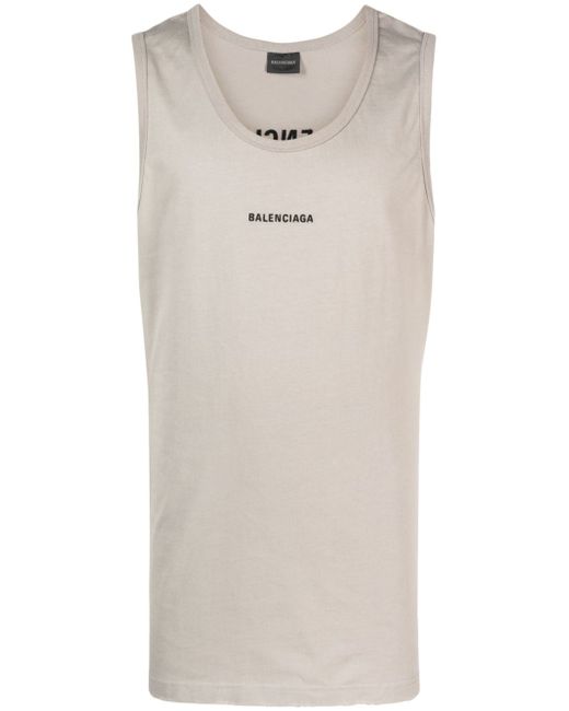 Balenciaga logo-print tank top