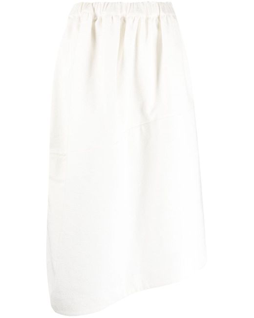 Comme Des Garçons asymmetric cotton midi skirt