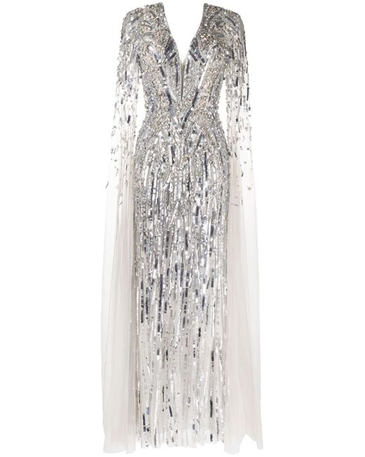 Jenny Packham Planelto crystal-embellished gown
