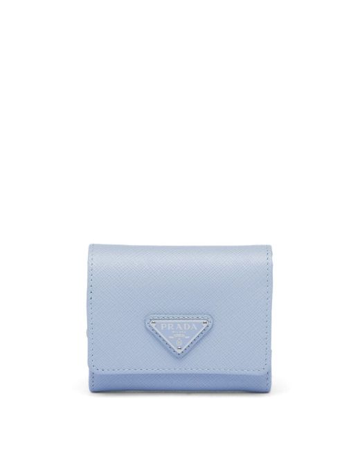 Prada triangle-logo Saffiano leather wallet