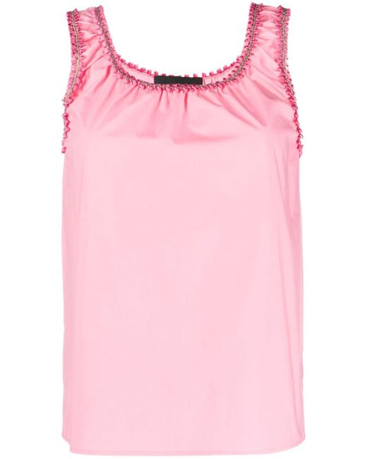 Boutique Moschino embellished-trim tank top