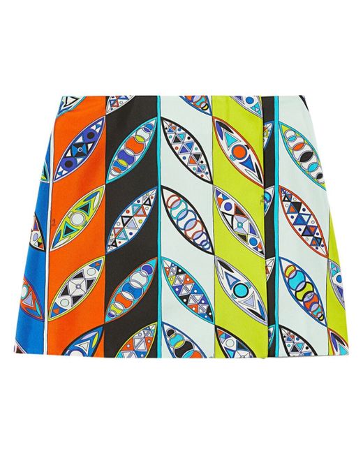 Pucci Girandole-print silk wrap skirt