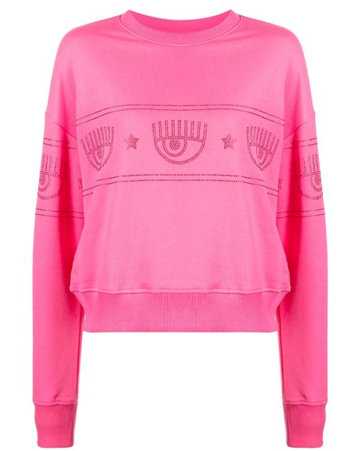 Chiara Ferragni Eyelike rhinestone-embellished sweatshirt