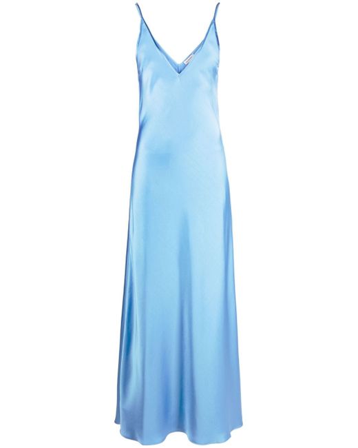 There Was One V-neck satin maxi slip dress