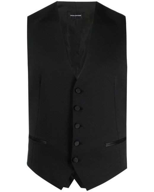 Tagliatore button-down cotton waistcoat