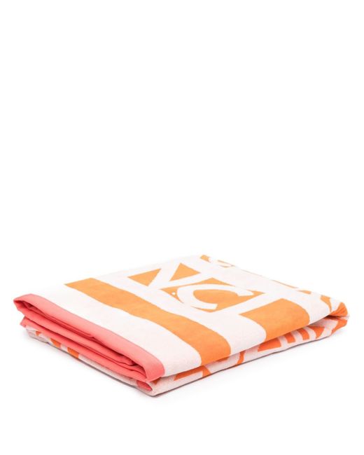 Moncler logo-print cotton beach towel