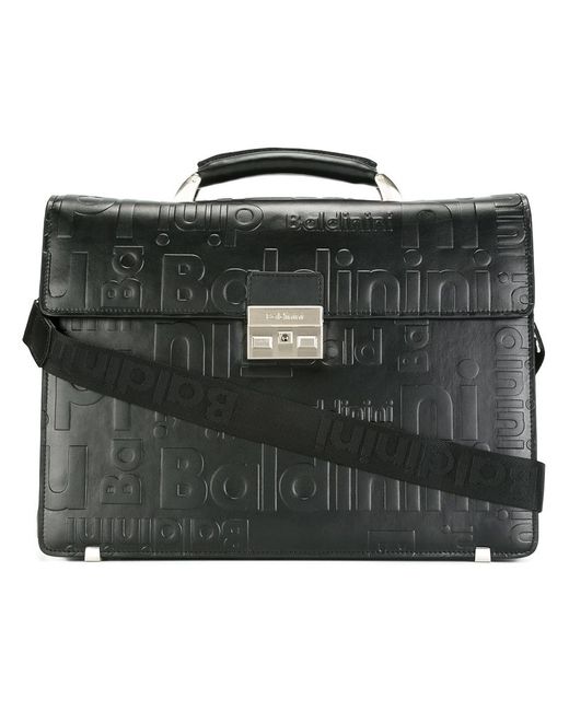 Baldinini logo embossed briefcase Leather