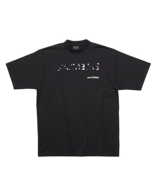 Balenciaga distressed logo-print cotton T-shirt