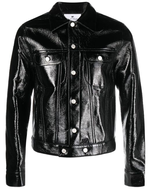 Courrèges high-shine leather jacket