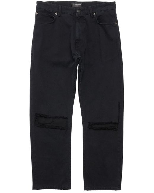 Balenciaga distressed straight-leg jeans