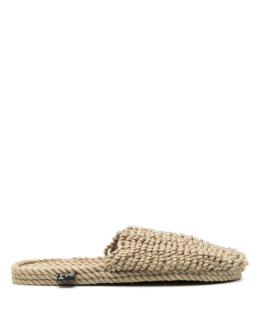 Nomadic State Of Mind woven raffia closed-toe slippers