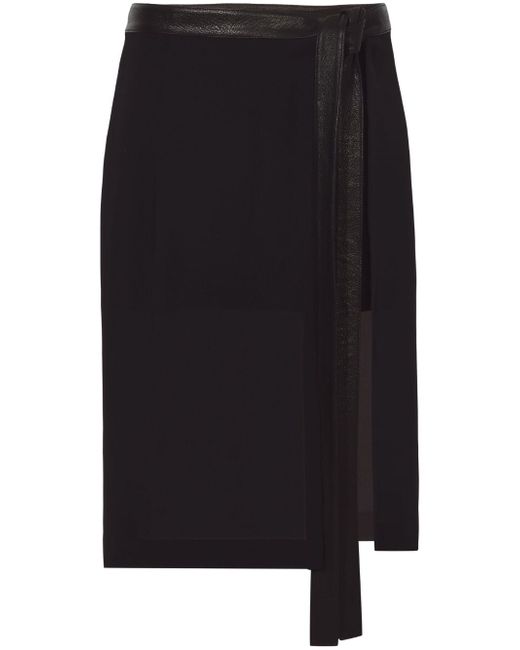 Proenza Schouler sheer layered wrap-around skirt