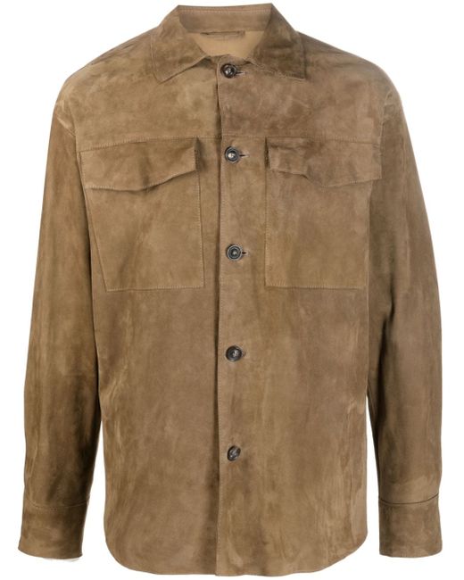Lardini calf-suede shirt jacket