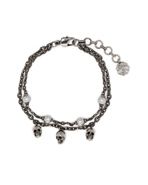 Alexander McQueen layered skull charm bracelet