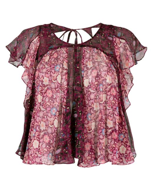 Isabel Marant Oriane floral-print georgette blouse