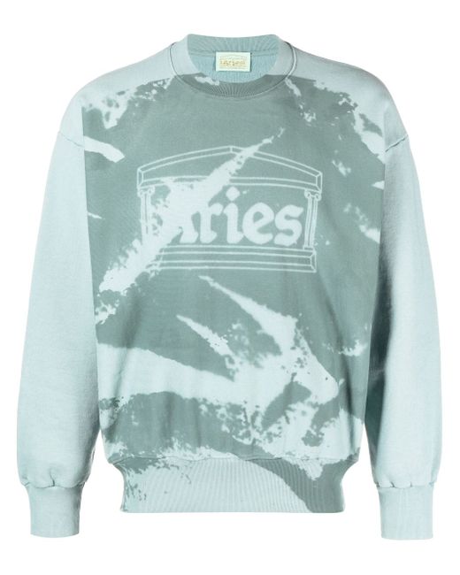 Aries sunbleached cotton sweatshirt
